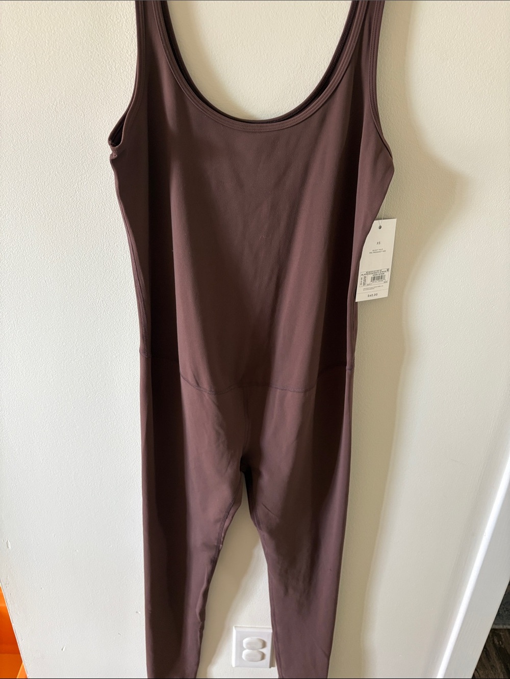 Isabel Scoop Neck One-Piece Jumpsuit in Deep Brown